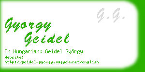 gyorgy geidel business card