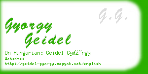 gyorgy geidel business card